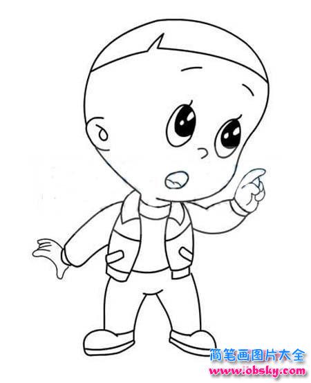 幼儿园手绘大头儿子简笔画图片