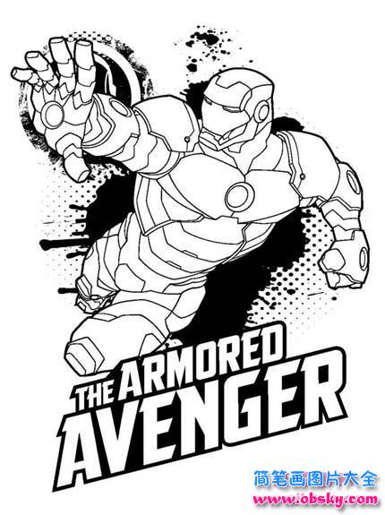 小学生钢铁侠简笔画图片大全