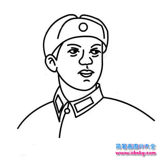雷锋简笔画图片