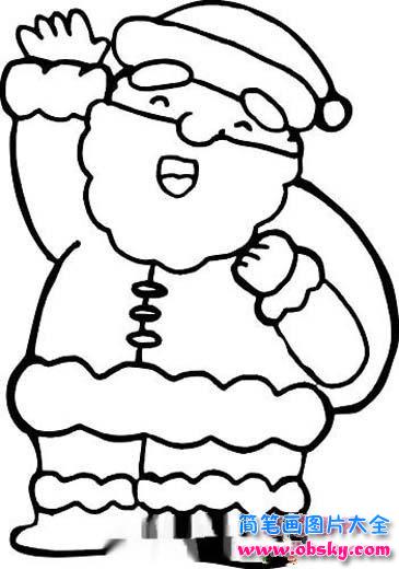 幼儿园圣诞老人简笔画图片