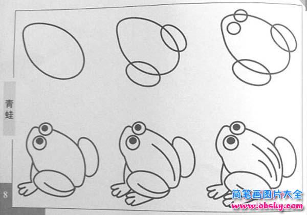 青蛙简笔画的画法