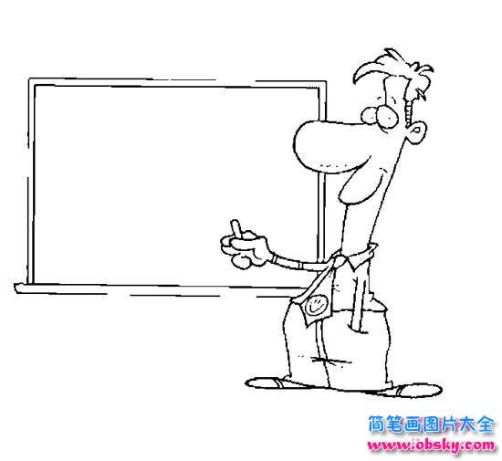 老师卡通形象简笔画图片