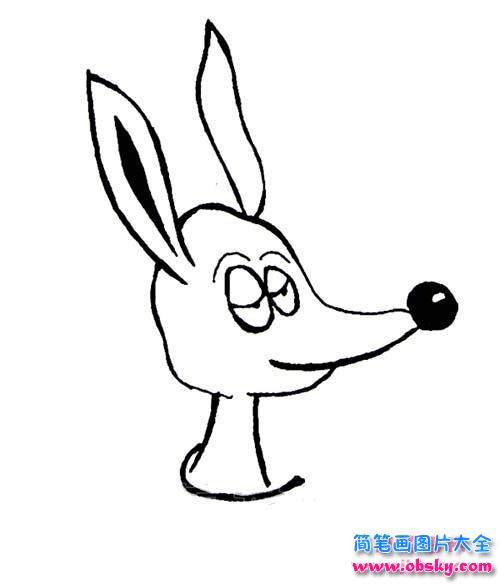 袋鼠头像简笔画图片