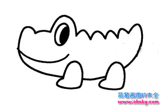 可爱小鳄鱼简笔画图片