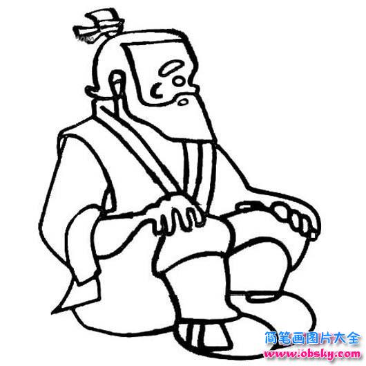 葫芦兄弟爷爷简笔画图片