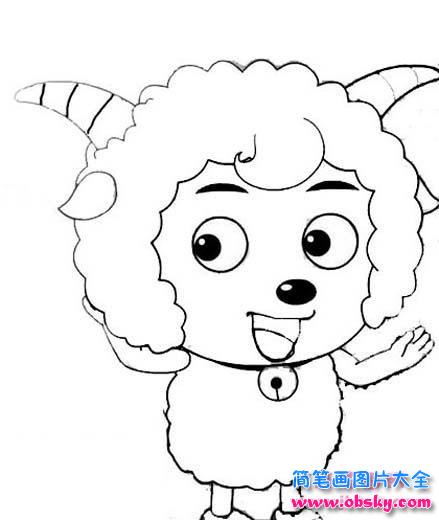 儿童可爱的喜羊羊简笔画