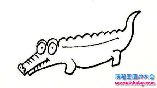 幼儿园鳄鱼简笔画图片