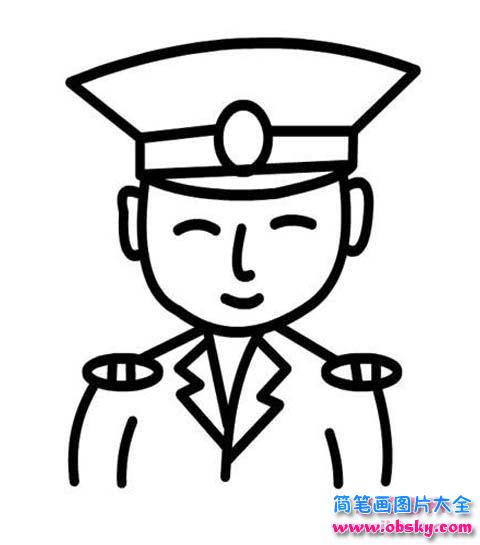 儿童公安民警简笔画图片大全