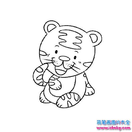 可爱的小老虎简笔画