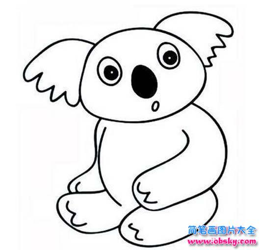 幼儿可爱考拉简笔画图片