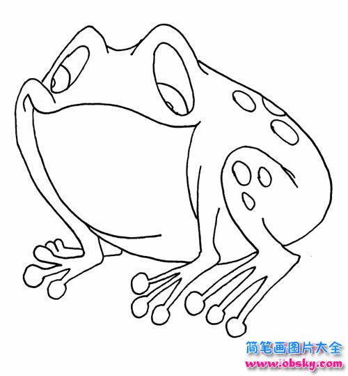 睡觉的青蛙简笔画图片