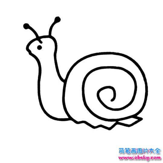 儿童蜗牛简笔画