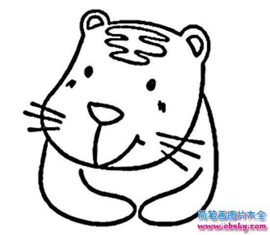 少儿老虎简笔画图片