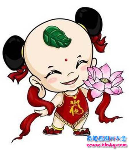 过年福娃简笔画