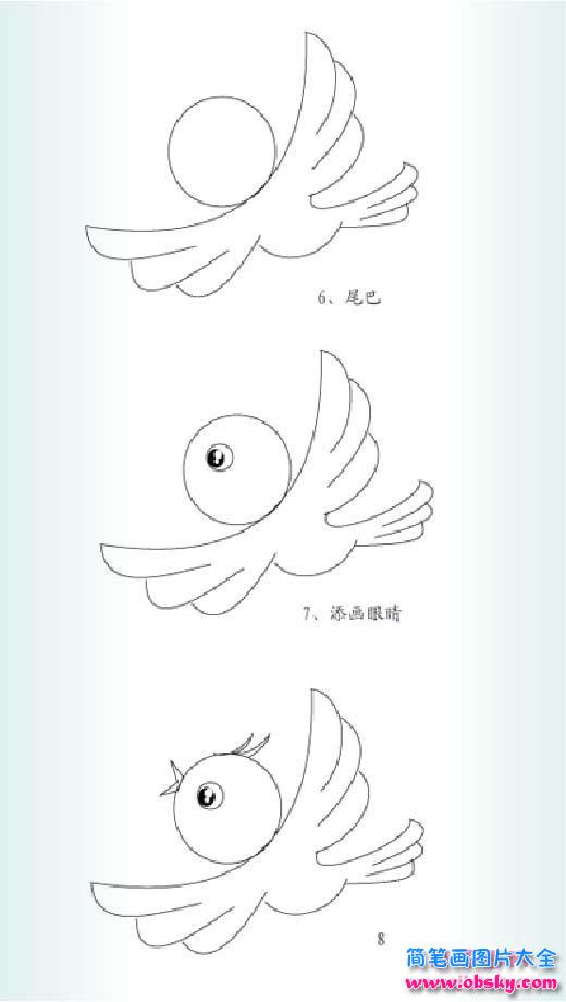 画小鸟的简笔画教程