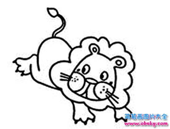 幼儿园卡通小狮子简笔画图片