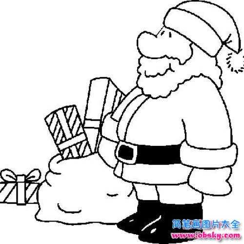 人物简笔画大全：圣诞老人