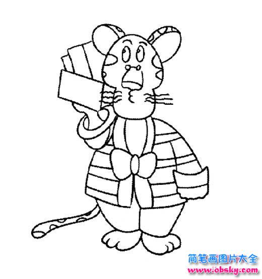 卡通豹子简笔画图片