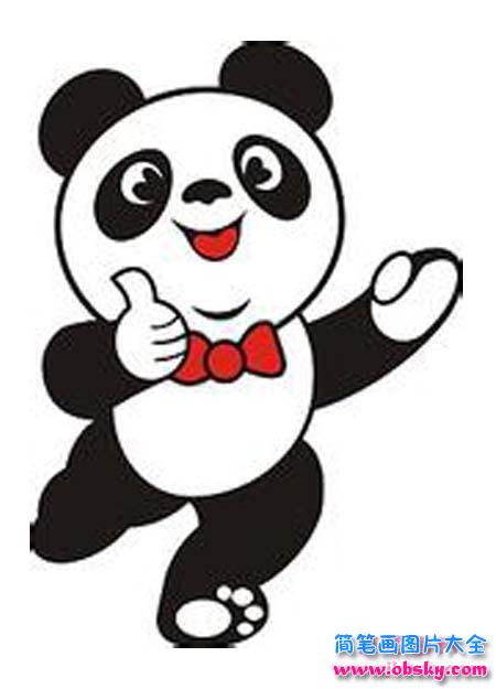 熊猫吉祥物简笔画