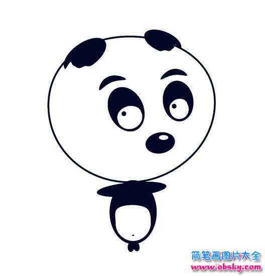 卡通大熊猫简笔画