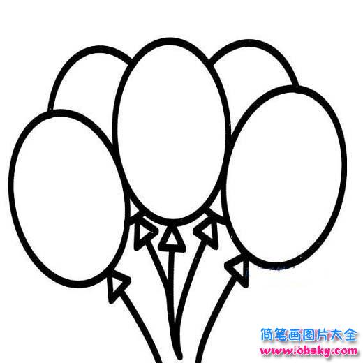 国庆节气球简笔画图片