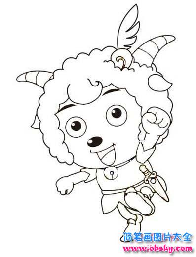 幼儿喜羊羊简笔画