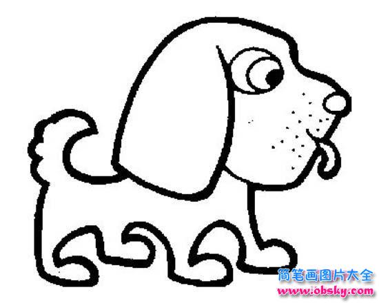 小动物简笔画：小狗