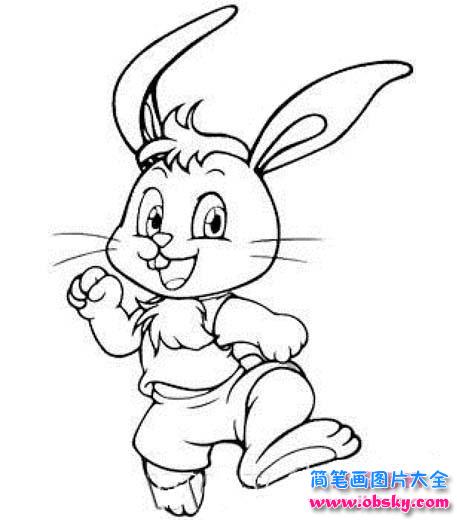 可爱的卡通兔子简笔画