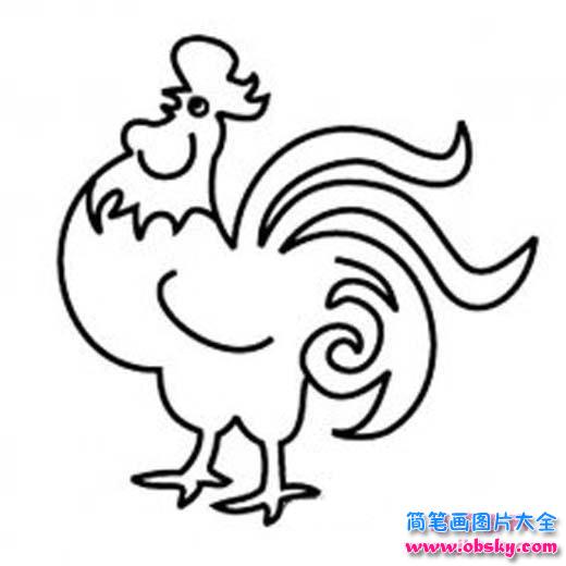 小学生手绘公鸡简笔画图片