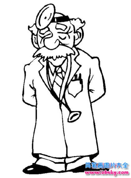 少儿老医生正面简笔画图片