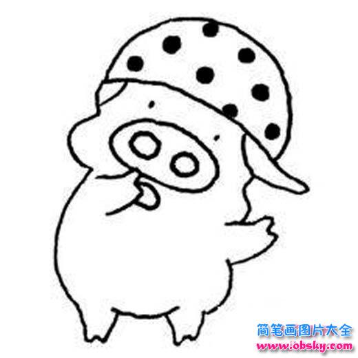 小学生可爱的麦兜简笔画图片