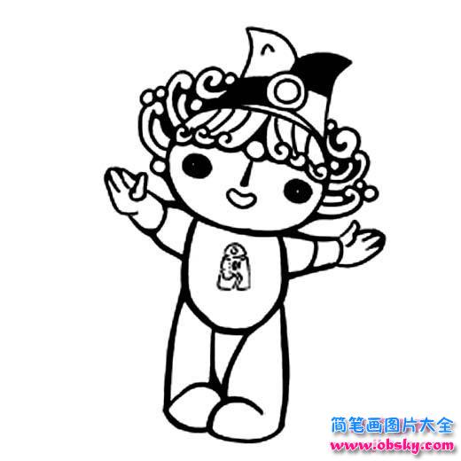 福娃贝贝简笔画图片