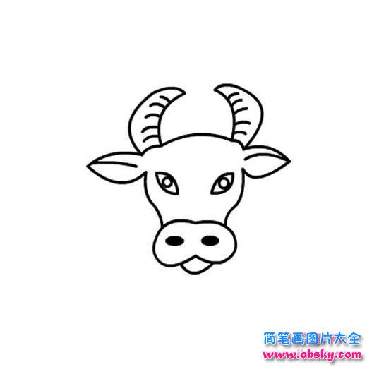 幼儿园牛头简笔画图片