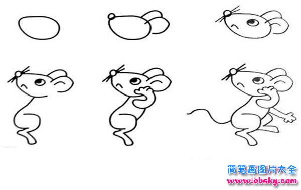 小老鼠简笔画的画法
