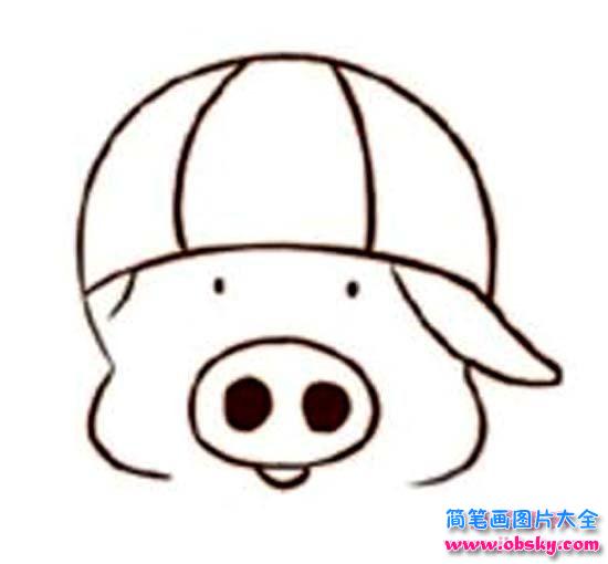 幼儿简单的麦兜头像简笔画图片