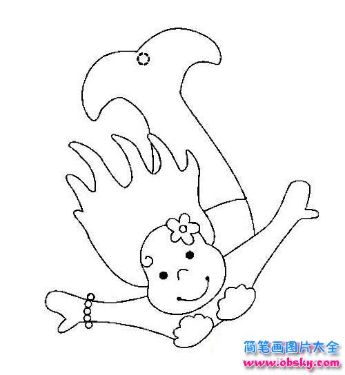 卡通美人鱼简笔画大全