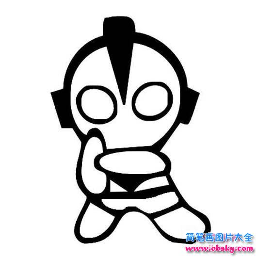 咸蛋超人奥特曼简笔画图片