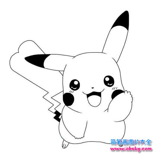 幼儿关于比卡丘简笔画图片