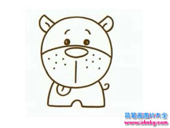 儿童可爱的小狗的简笔画图片