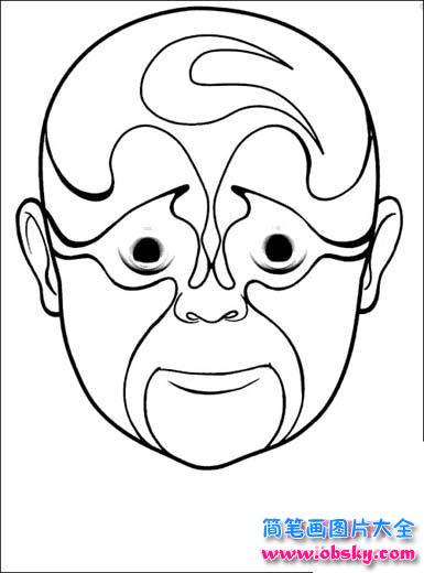 脸谱简笔画:京剧脸谱
