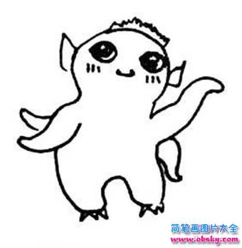 跳舞的胡巴简笔画图片大全