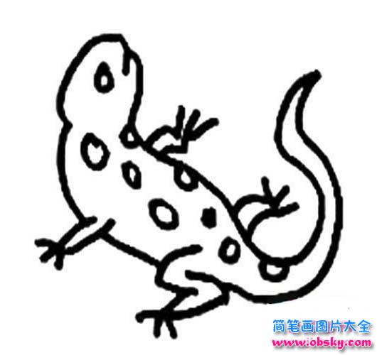 小学生壁虎简笔画图片