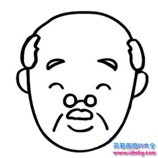 爷爷头像简笔画图片