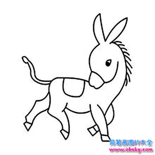 幼儿小驴子简笔画图片大全