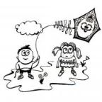 怎么画幼儿清明节放风筝简笔画的教程
