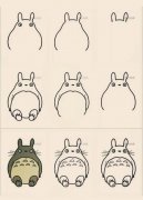 龙猫简笔画教程步骤图片：怎么画龙猫