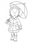 怎么画撑雨伞的女孩简笔画的教程