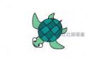 海龟简笔画画法_怎么画海龟的简笔画
