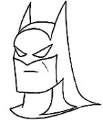 少儿蝙蝠侠头像简笔画图片