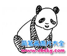 儿童熊猫简笔画